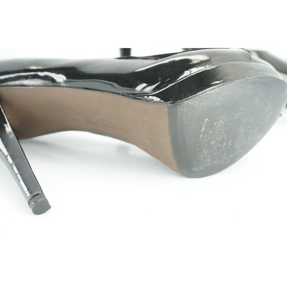 Vera Wang Lavender Nadia Black Patent Peep Toe Platform Heel Pumps SZ 6 New $298 - Picture 8 of 10